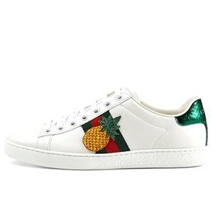 Ace leather trainers Gucci White size 36.5 IT in Leather - 17635630